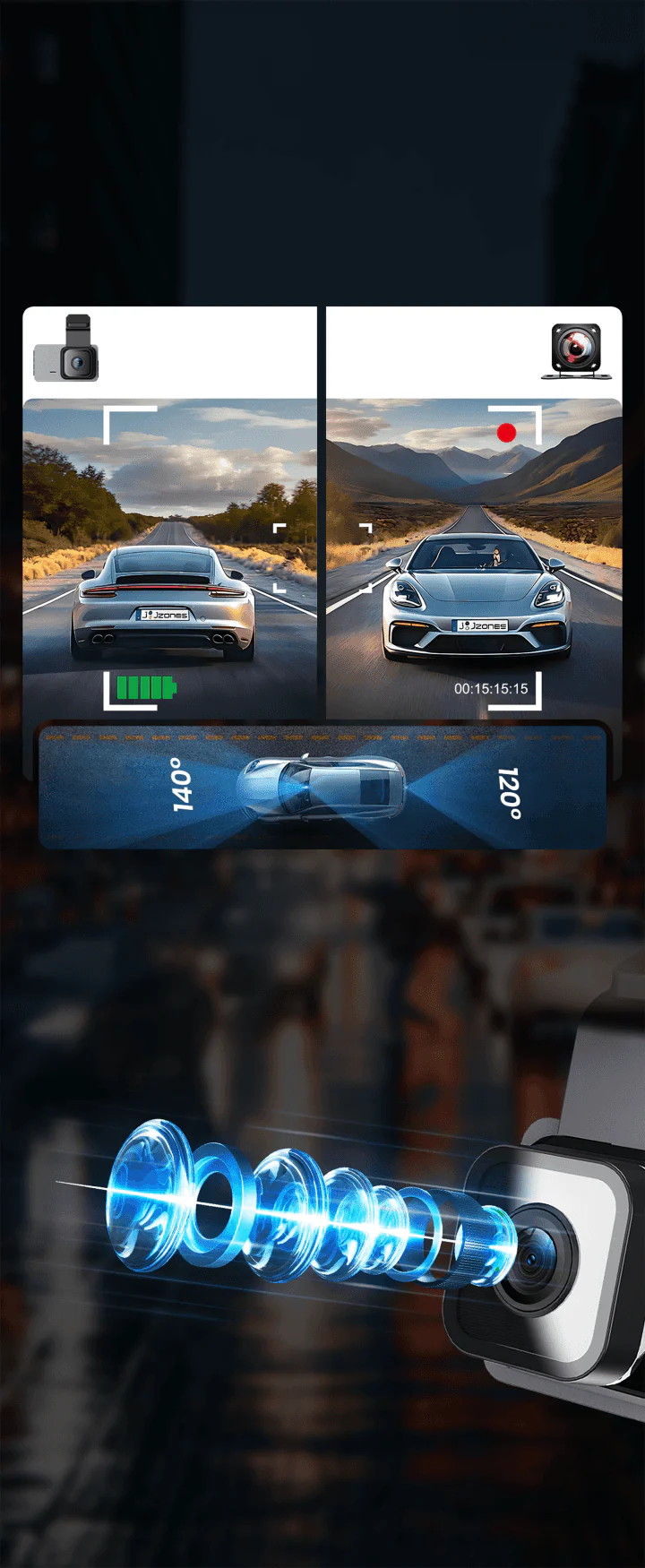 ✨HD Dash Cam with WiFi & GPS