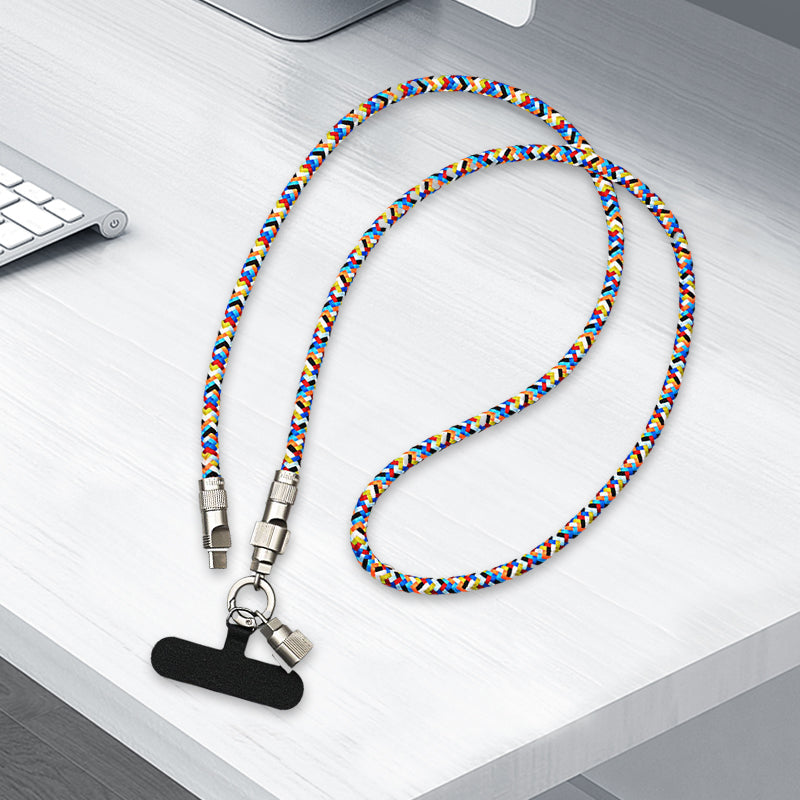 Rechargeable Phone Lanyard 2-in-1 Data Cable
