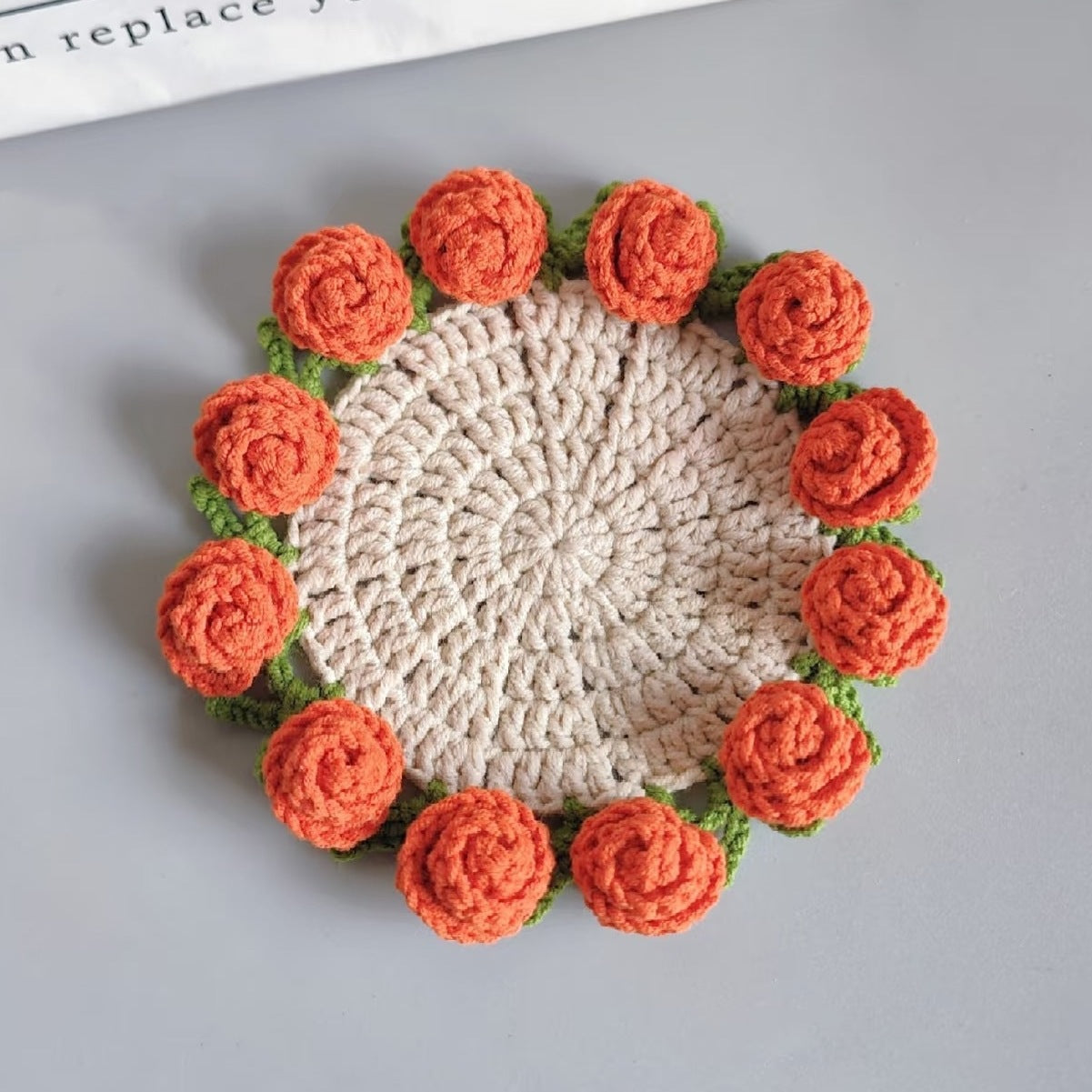 Transformable Floral Crochet Coasters
