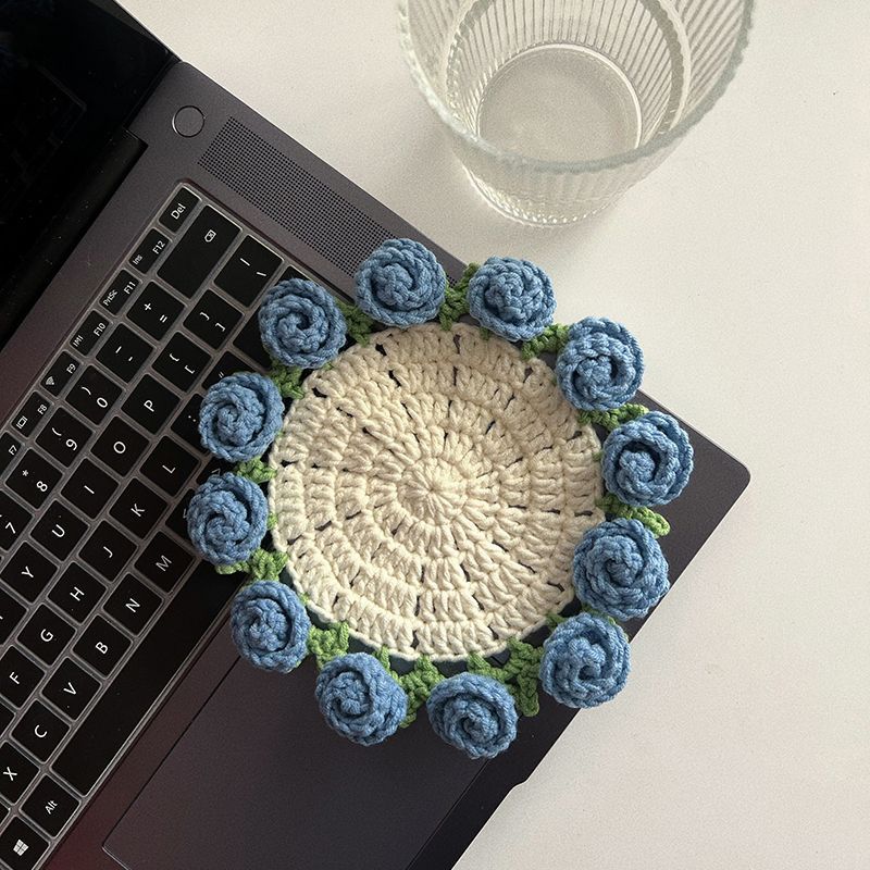 Transformable Floral Crochet Coasters