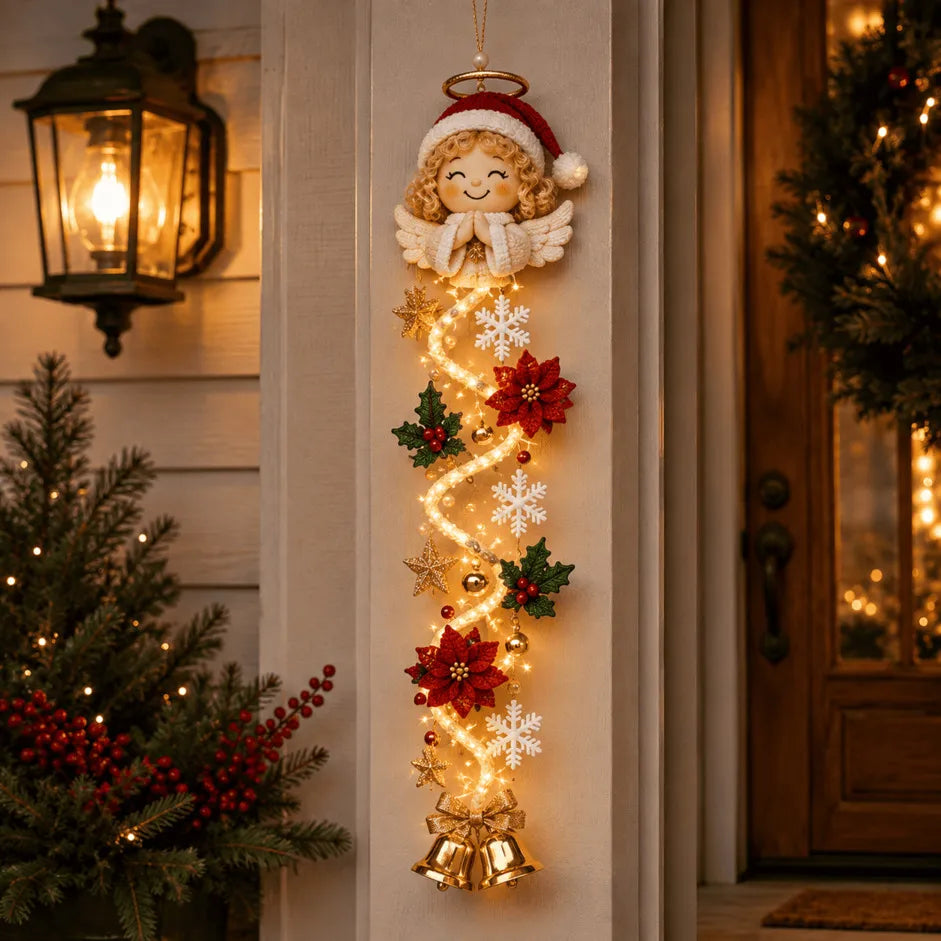 ⏳ Last Day 49% OFF – 🎄 Glowing Christmas Door Hanger | 6 Festive Light Designs✨