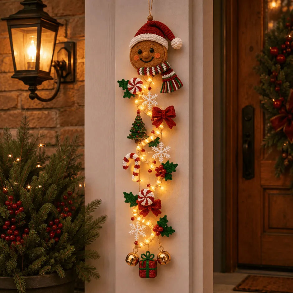 ⏳ Last Day 49% OFF – 🎄 Glowing Christmas Door Hanger | 6 Festive Light Designs✨