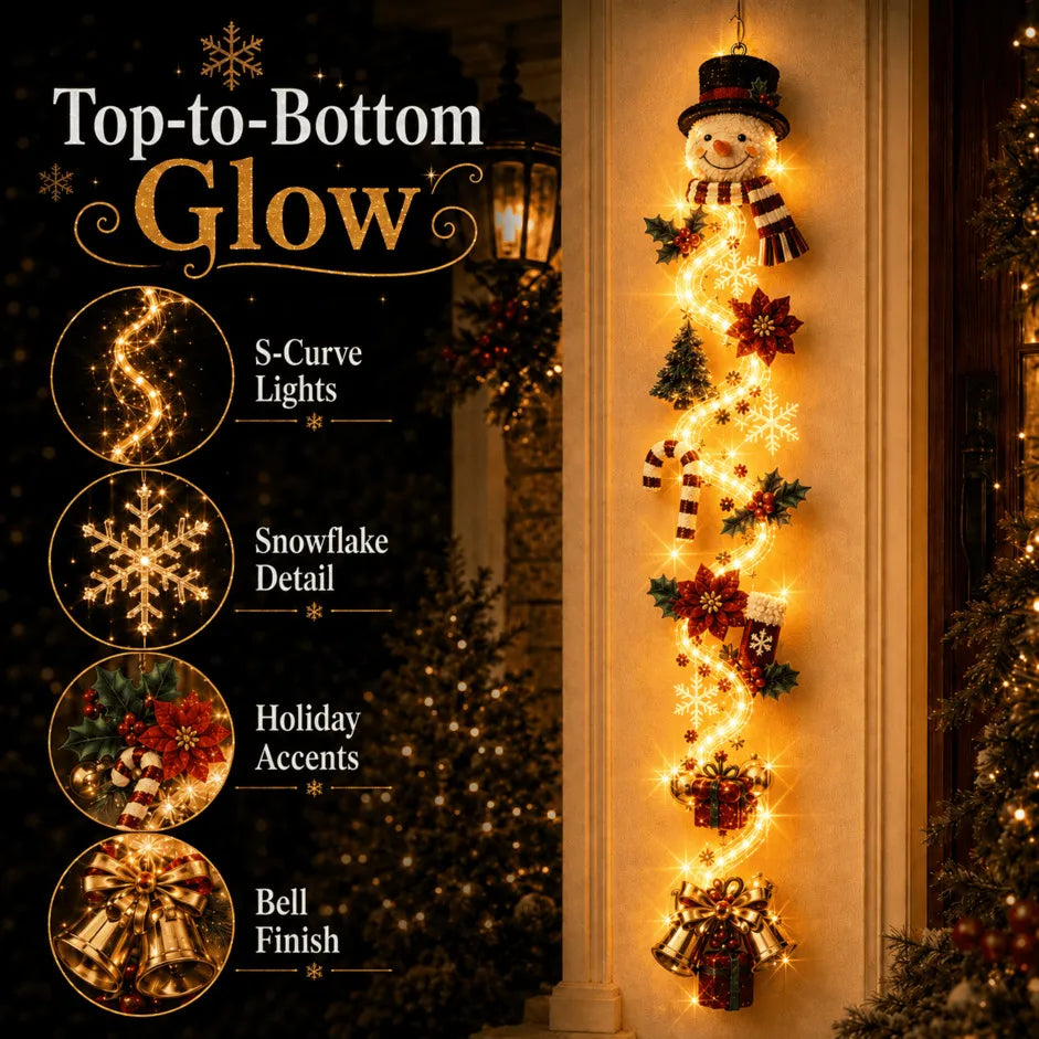 ⏳ Last Day 49% OFF – 🎄 Glowing Christmas Door Hanger | 6 Festive Light Designs✨