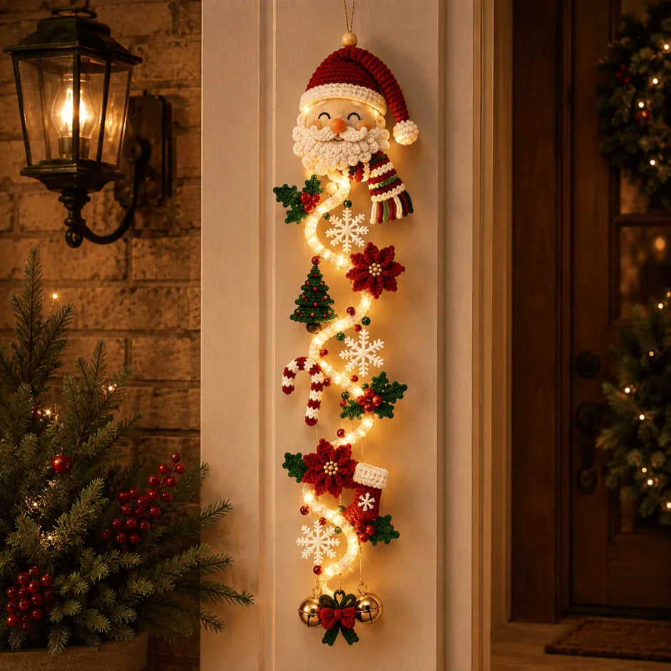 ⏳ Last Day 49% OFF – 🎄 Glowing Christmas Door Hanger | 6 Festive Light Designs✨