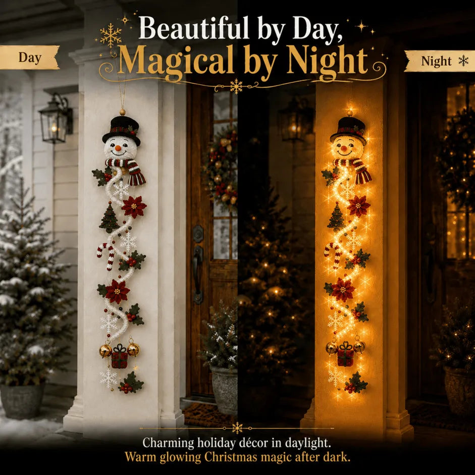 ⏳ Last Day 49% OFF – 🎄 Glowing Christmas Door Hanger | 6 Festive Light Designs✨
