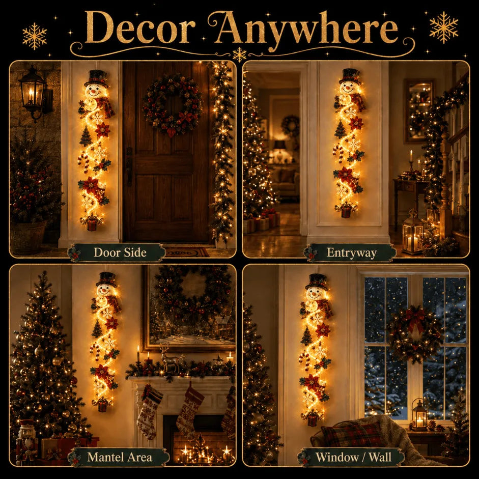 ⏳ Last Day 49% OFF – 🎄 Glowing Christmas Door Hanger | 6 Festive Light Designs✨