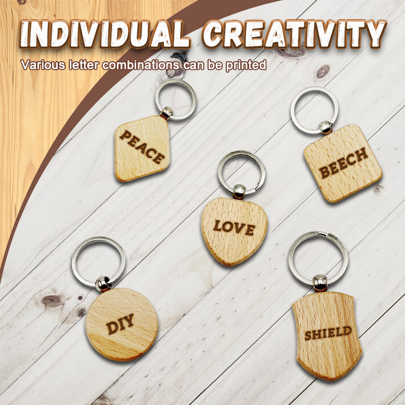 Attractive and Quirky Blank Wooden Keychain at Low Prices 